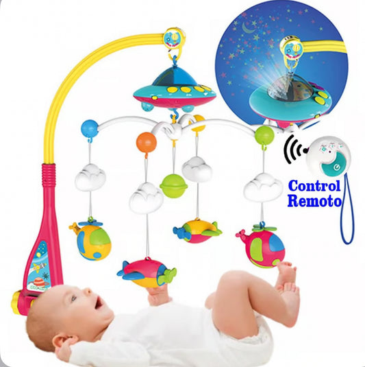Móvil musical para corral de bebé
