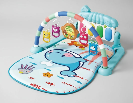 Gimnasio Piano para Bebés 3 en 1 Musical y Arcos Colgantes