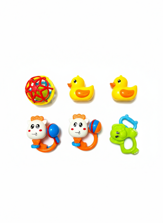Rasca encias x8 Juguetes Sonajeros y Mordedores Seguros para la Dentición del Bebé / 0M+