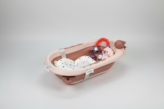 Bañera Plegable Con Ducha Electrica y Soporte De Espuma