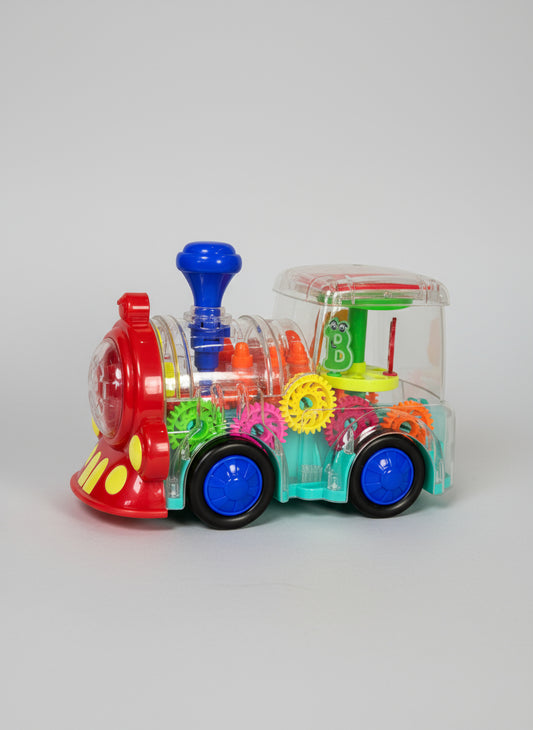 Tren Locomotora Didáctica con Engranajes a la Vista y Sonido