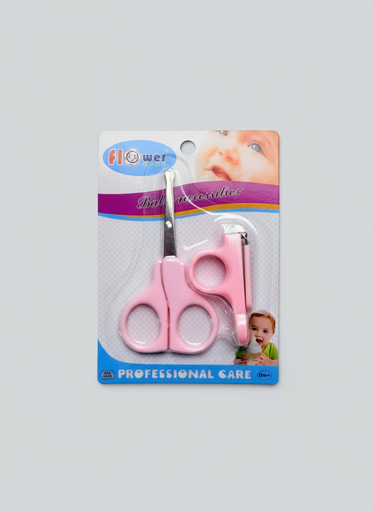 Kit de cuidado de uñas para bebés con tijeras y cortaúñas.