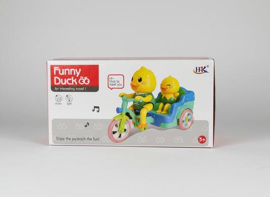 Juguete Musical Patos en Bicicleta que Gira y Baila para Bebés