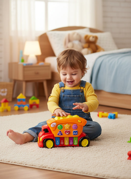 Juguete Didáctico Camión con Piano y Voces de Animales para Bebés