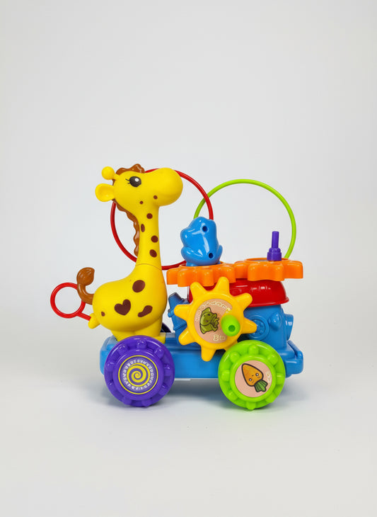 Tren Didáctico Jirafa con Engranajes y Ruedas Mágicas , Juguete de Arrastre