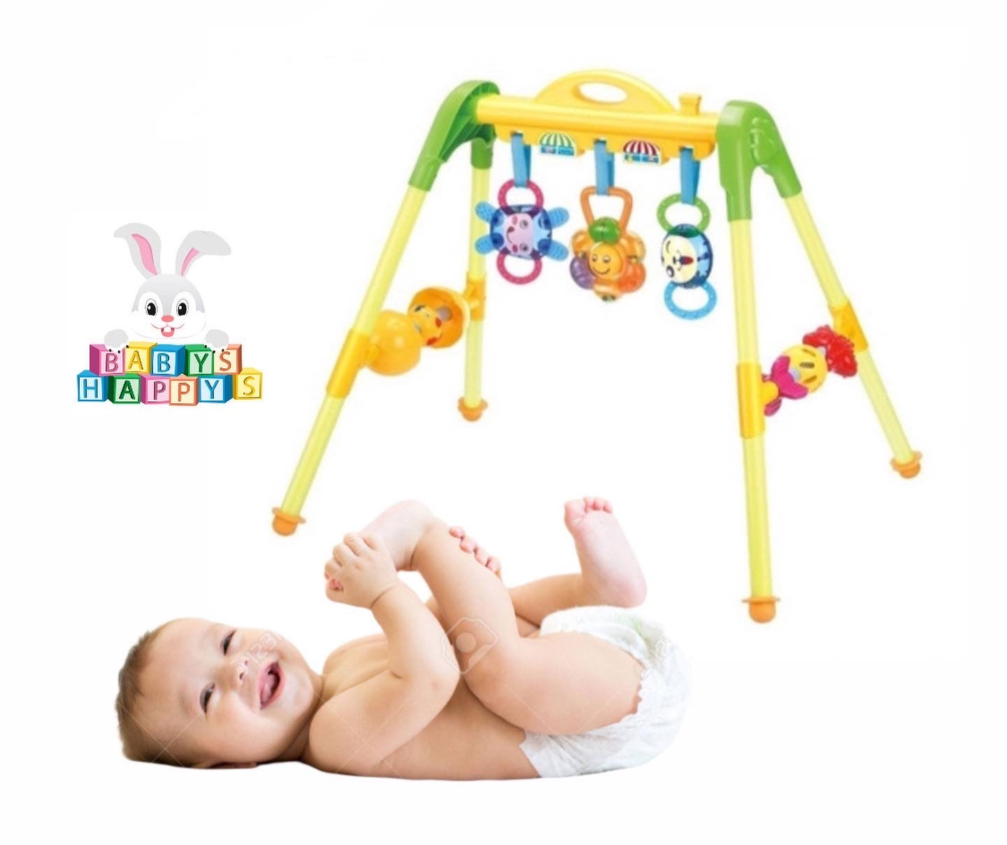 Gimnasio de Piso con Arco de Actividades Desmontables y Sonajeros Sensoriales