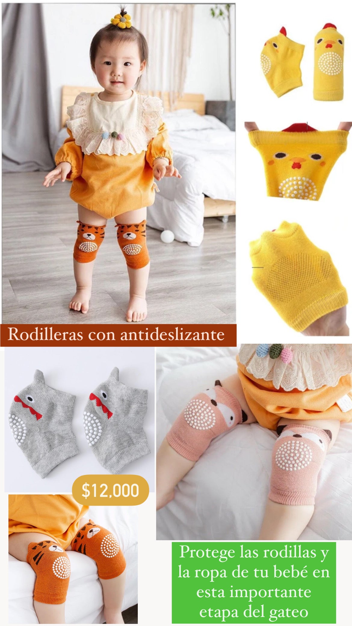 Rodilleras antideslizantes