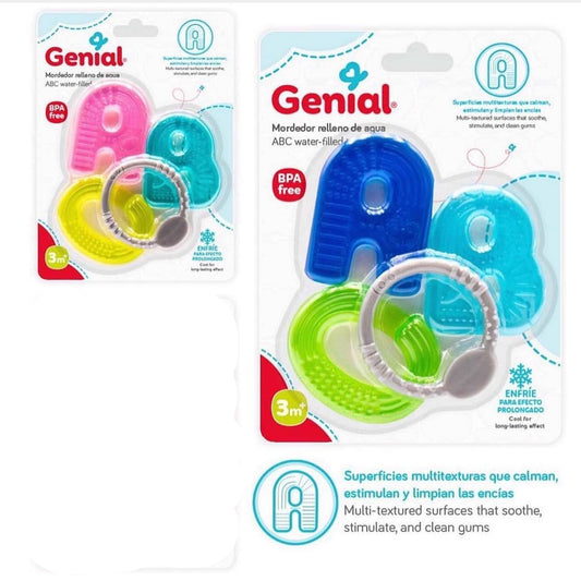 Rasca encias Relleno de Agua Letras ABC para Bebé