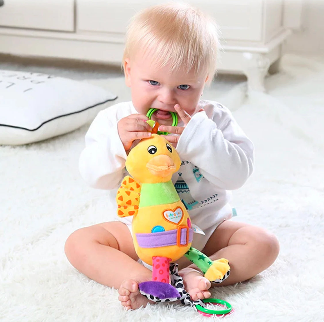 Peluche Sonajero antialérgico musical