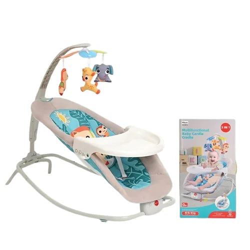Silla Mecedora / Cuna Multifuncional 2 en 1 con Vibración, Música y Bandeja de Alimentación