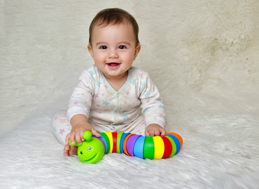 Oruga Sensorial Articulada de Plástico para Bebés y Niños Pequeños