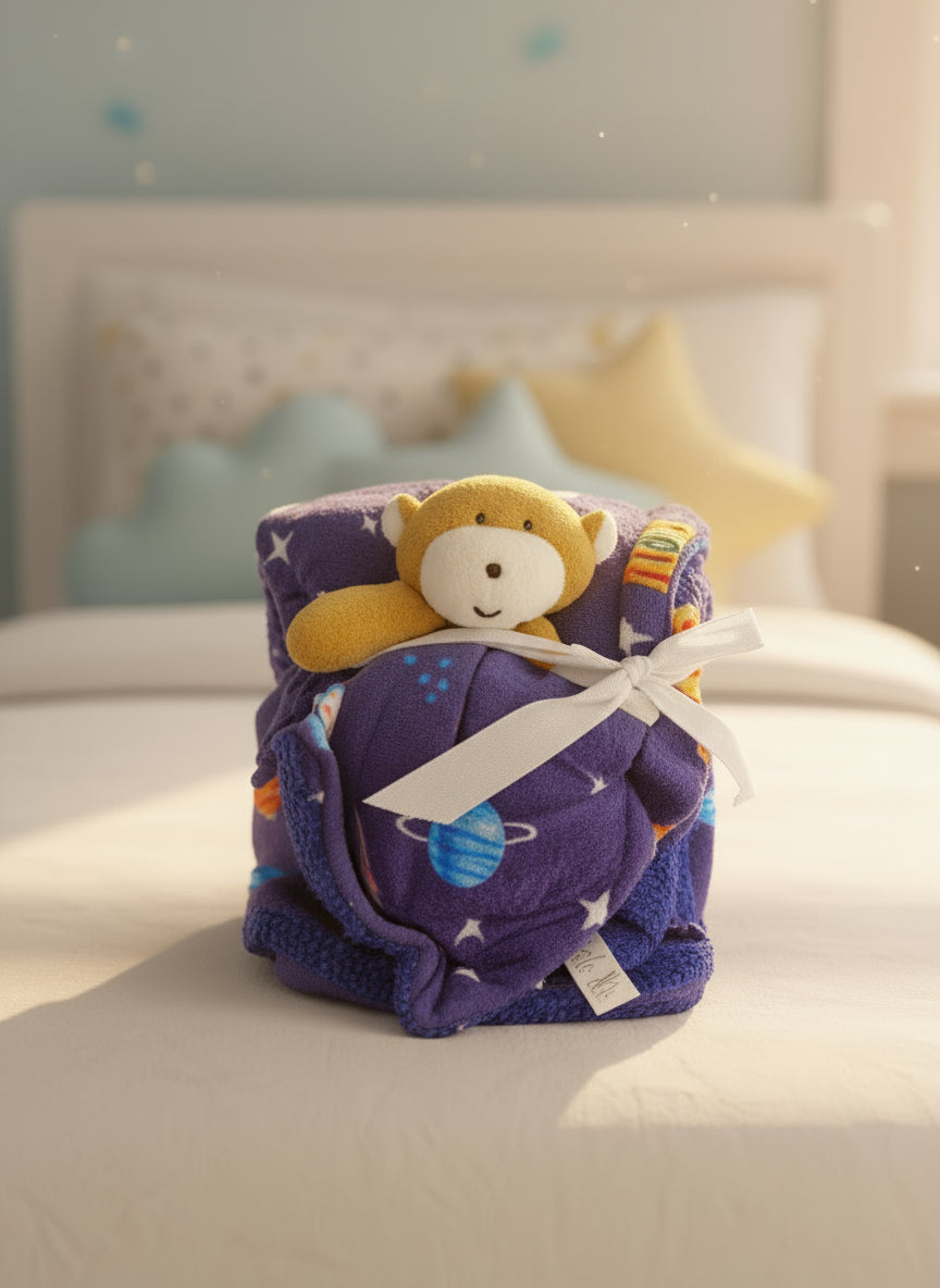 Cobija con peluche de apego