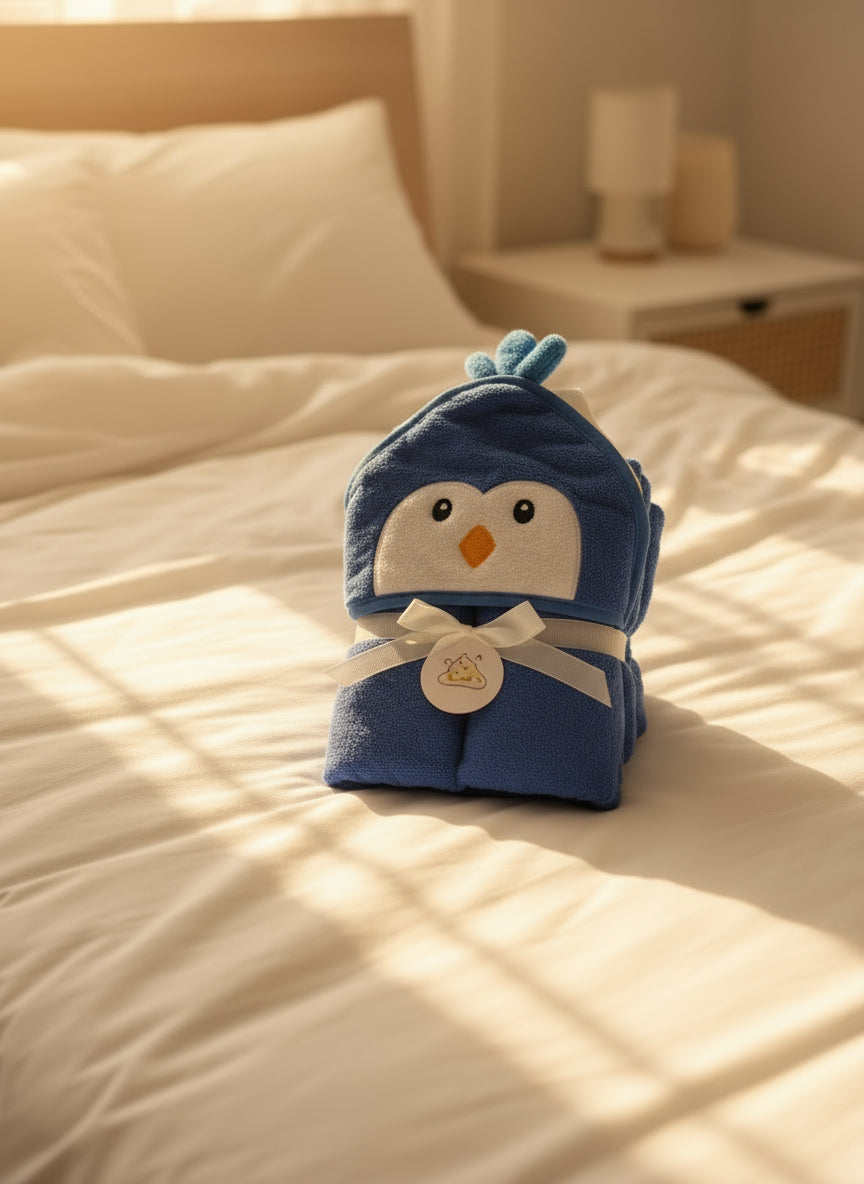 Toalla con Capucha de Animales para Bebé, Máxima Absorción y Calidez Lúdica