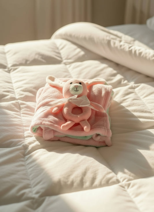 Cobija con peluche de apego