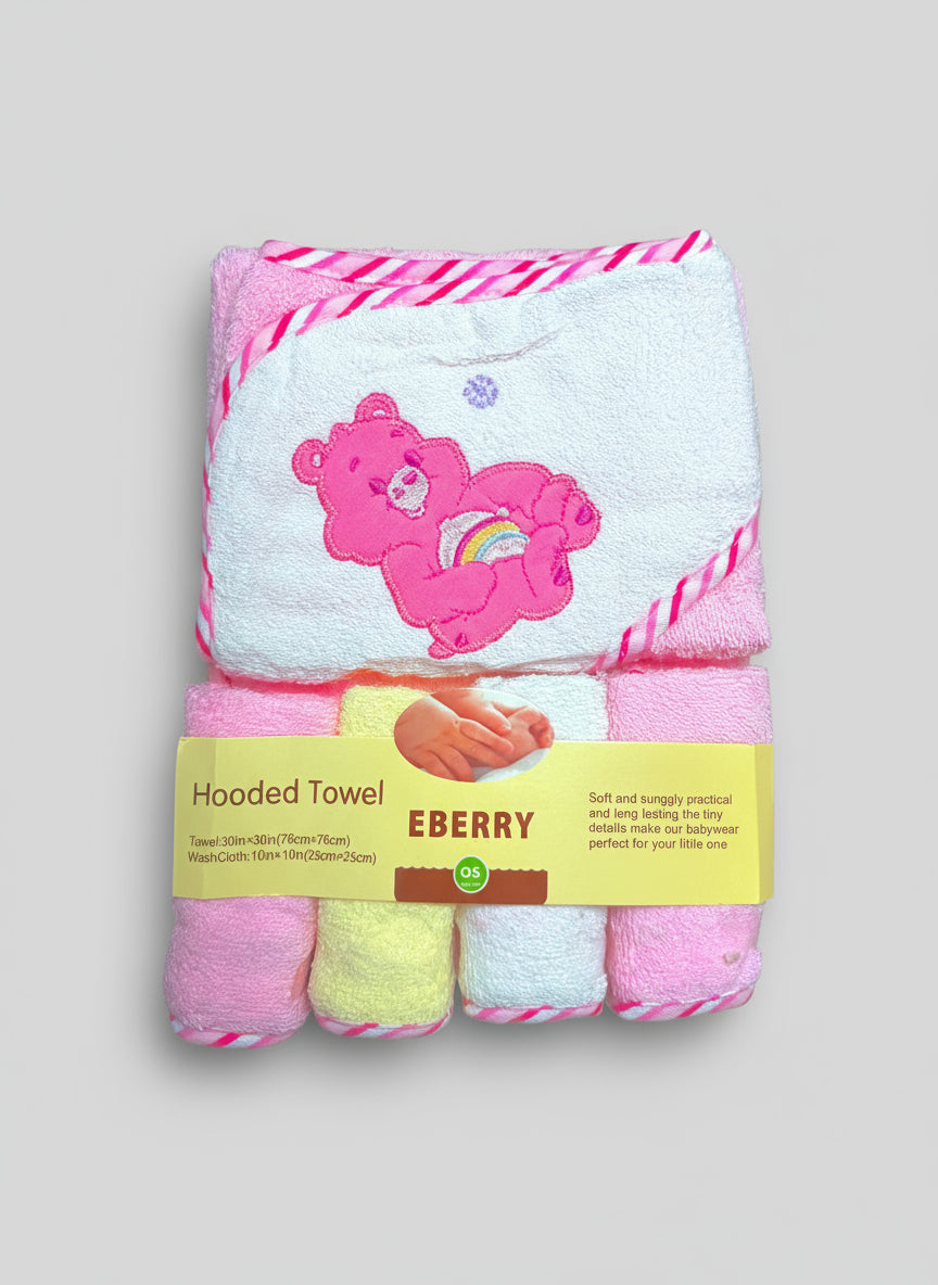 Set de Toalla con Capucha y Paños de Baño EBERRY