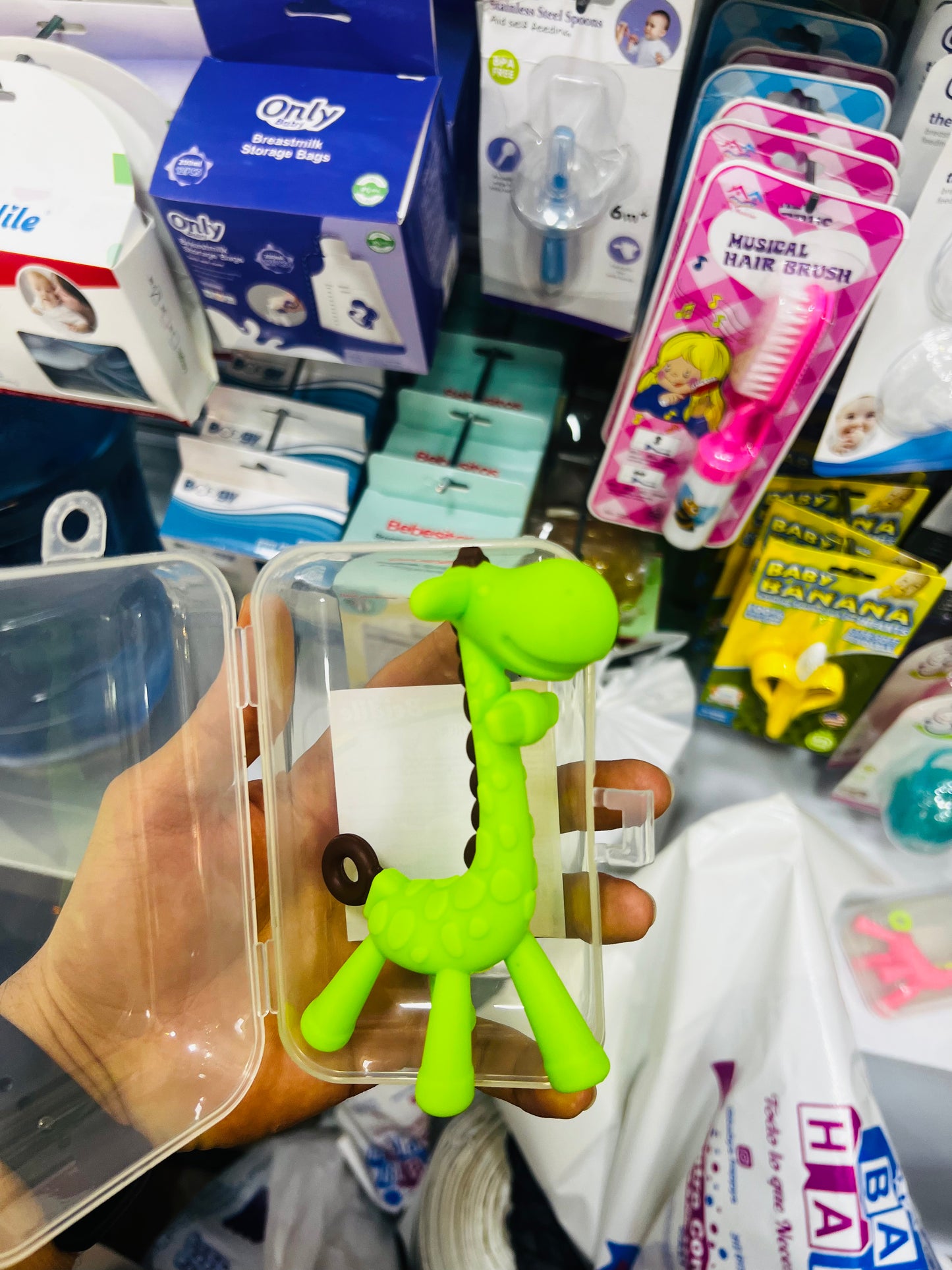 Rasca Encias de Silicona Ergonómico con Diseño de Jirafa