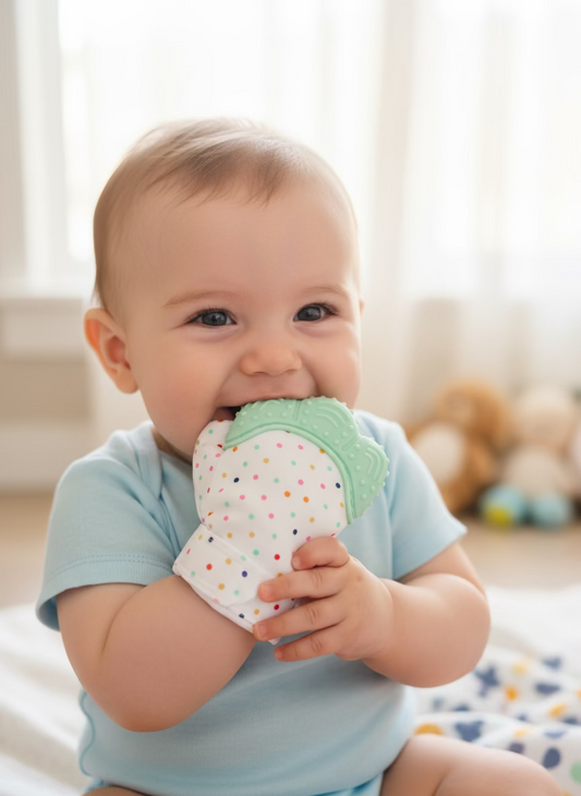 Guante Rasca encías de Silicona Sensorial para Bebé