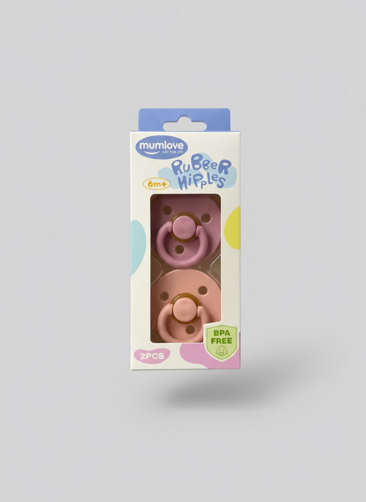 Chupo De Goma Natural Ortodónticos Para Bebé Pack x2