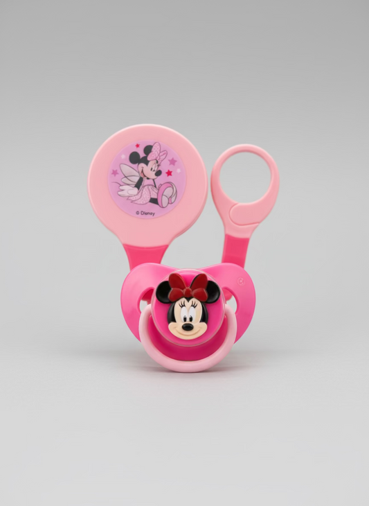 Chupo Y Sujetador Ortodóntico Disney Minnie Mouse Para Bebé