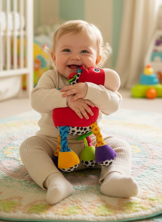 Peluche antialergico Caballo Sonajero Sensorial Con Mordedores