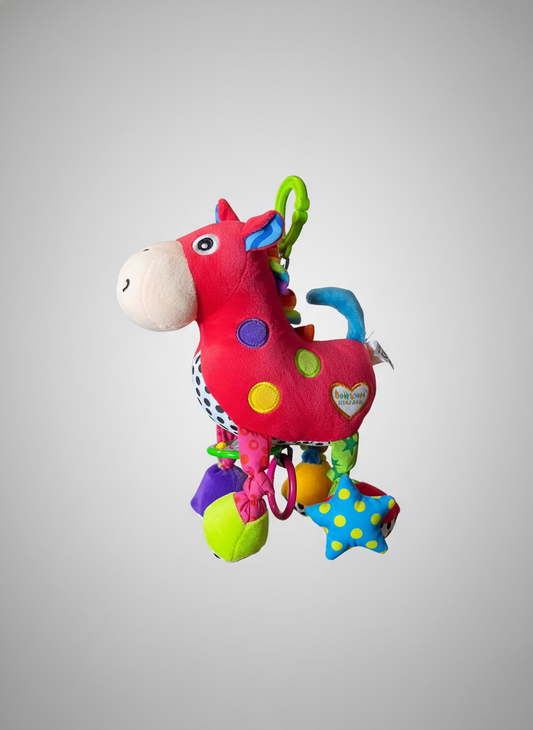 Peluche antialergico Caballo Sonajero Sensorial Con Mordedores