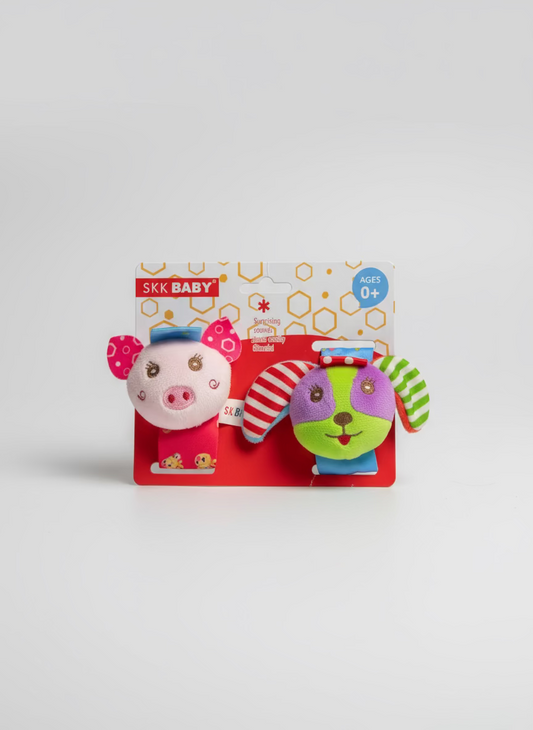 Sonajeros De Muñeca Sensoriales De Bebé Set x2