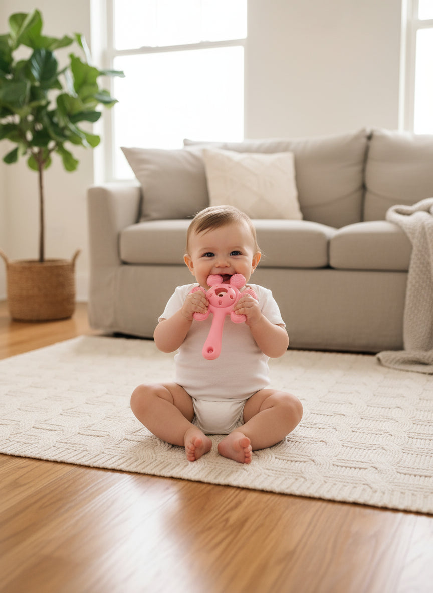Rascaencias con sonajero