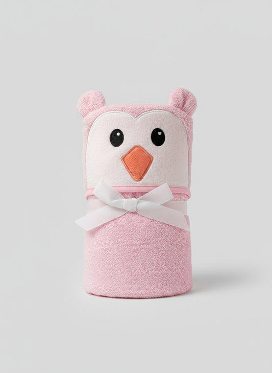 Toalla con Capucha de Bebé Animalito de Algodón