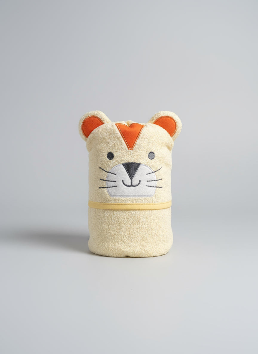 Toalla con Capucha de Bebé Animalito de Algodón