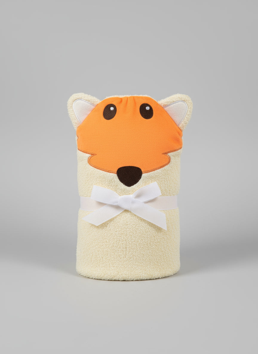Toalla con Capucha de Bebé Animalito de Algodón