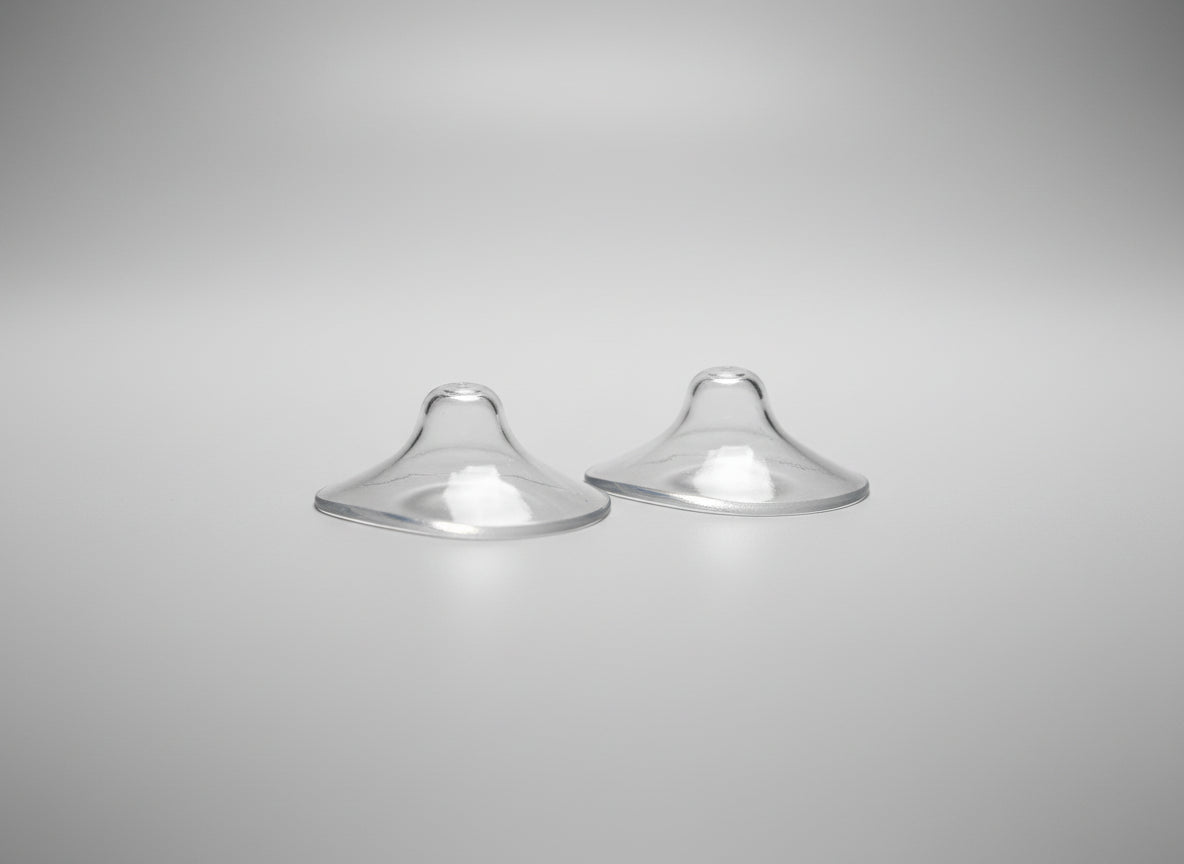 Pezoneras Protectoras De Silicona Para Lactancia Materna, Paquete De Dos (Transparente)