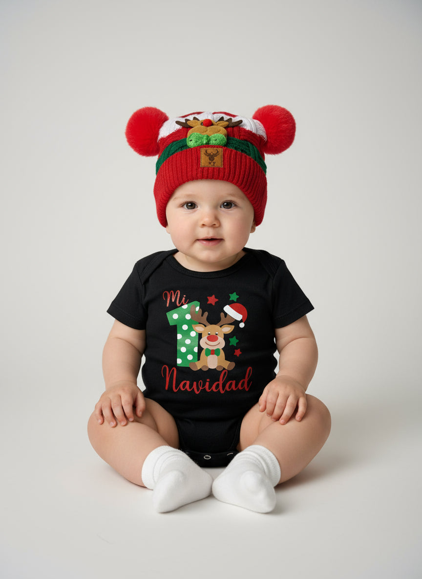 Combo de Body Unisex "Mi Primera Navidad" Con Estampado De Reno