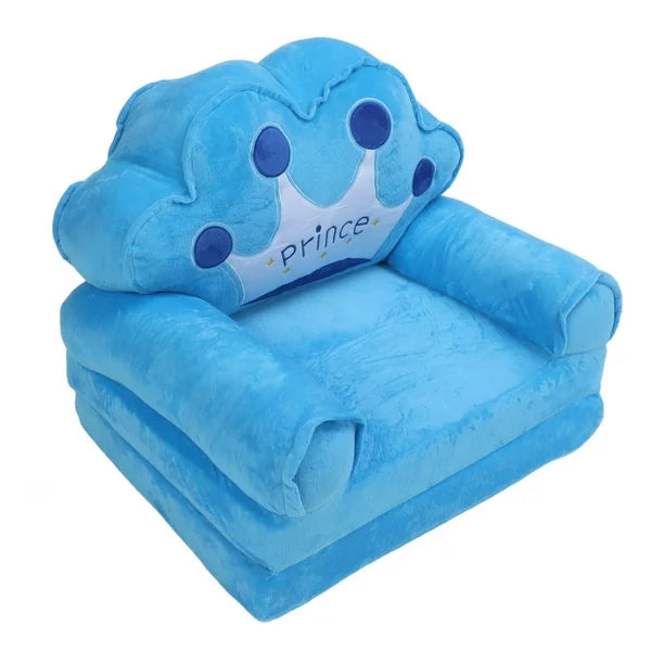 Sofá Cama Plegable De Peluche Para Niño Con Respaldo De Corona