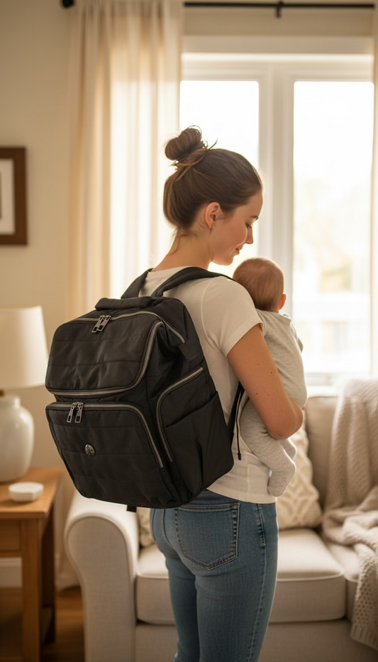 Pañalera morral con cambiador