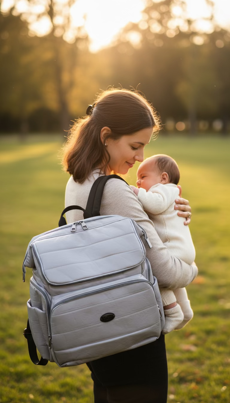 Pañalera morral con cambiador
