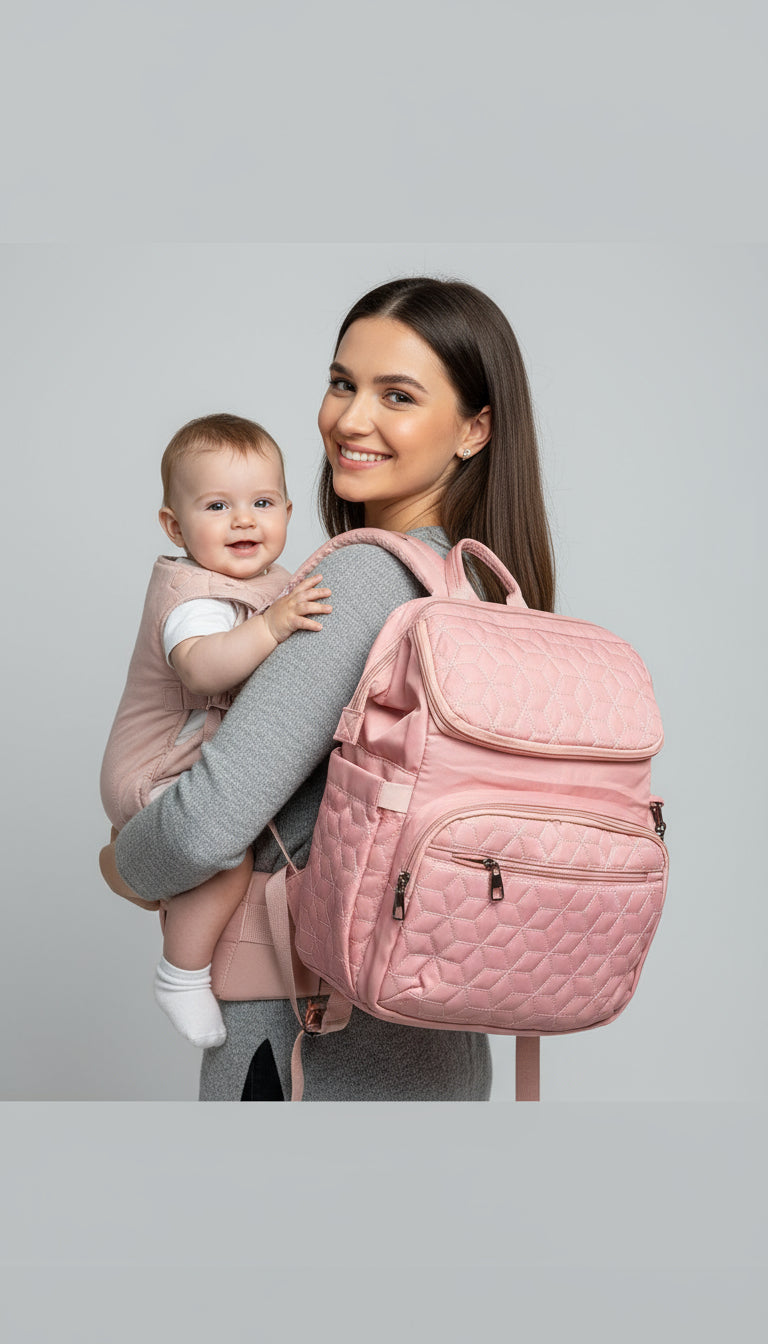 Pañalera morral con accesorios