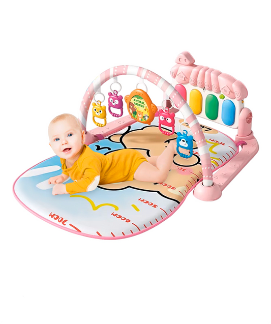 Gimnasio Piano para Bebés 3 en 1 Musical y Arcos Colgantes