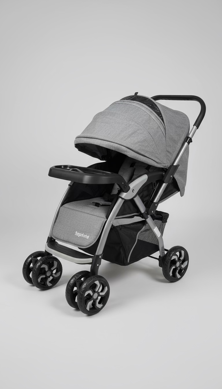 Coche 6 Llantas con Bandeja de Comedor