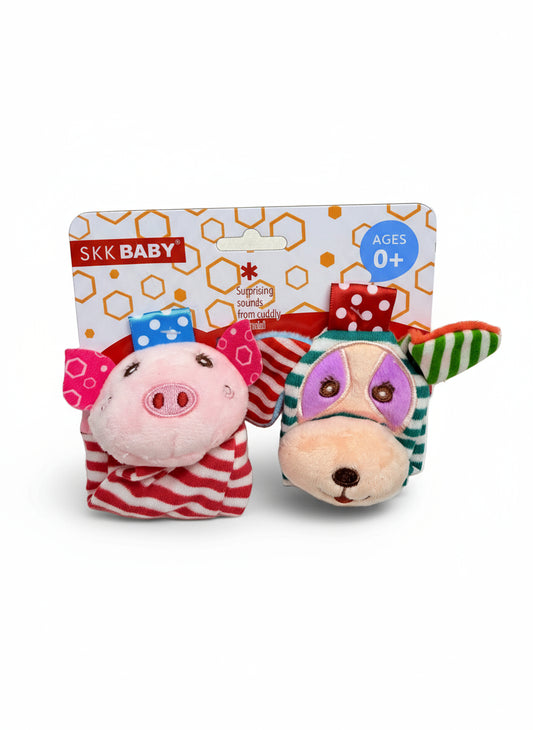Sonajeros de calcetín para bebé – Animales SKK Baby (0+ meses)