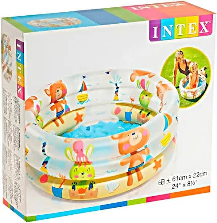 Piscina Inflable Infantil Intex 61x22 cm — Diseño Animales Marinos