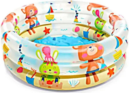 Piscina Inflable Infantil Intex 61x22 cm — Diseño Animales Marinos
