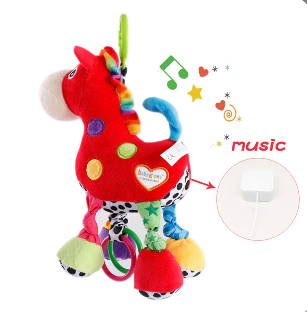 Peluche Antialèrgico caballo sensorial con música