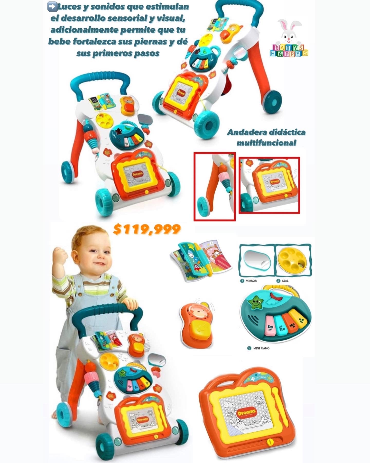 Andadera didactica multifuncional