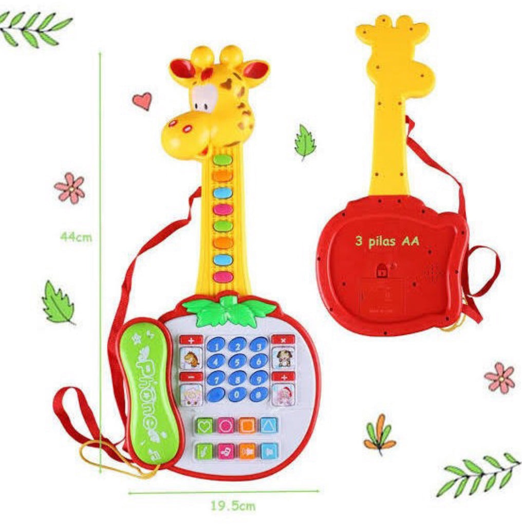 Chicco Guitarra Jirafa, Sonajero Bebés 12 Melodías 3 Teclas